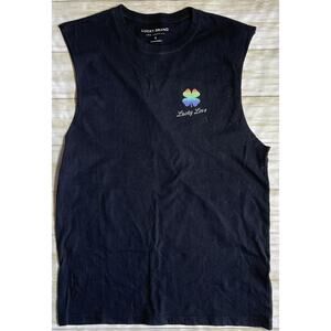 Lucky Brand Los Angeles Men’s Black Tank Rainbow Clover Size S